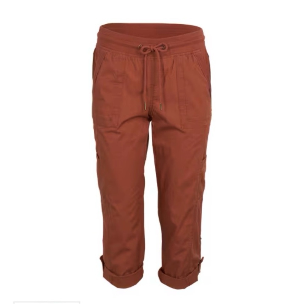 Natural Reflections Terracotta Capris with Drawstring Waist